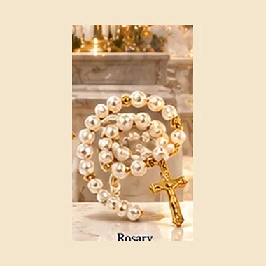 Pearl Catholic rosary
